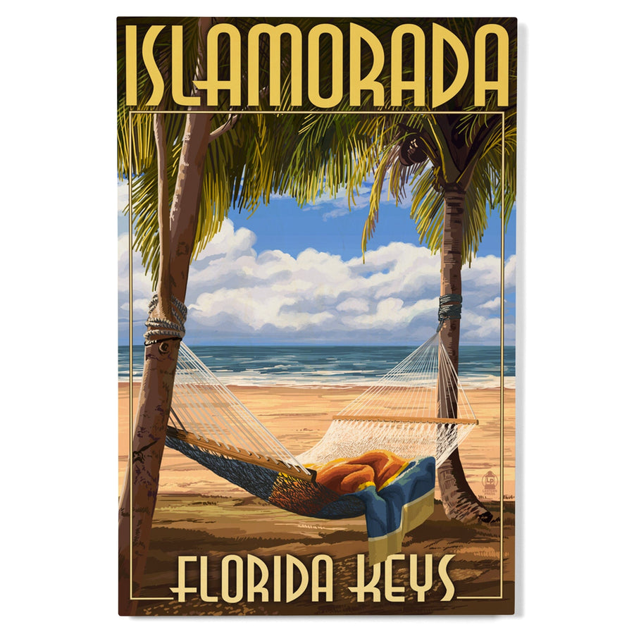 Islamorada, Florida Keys, Hammock Scene, Lantern Press Artwork, Wood Signs and Postcards Wood Lantern Press 