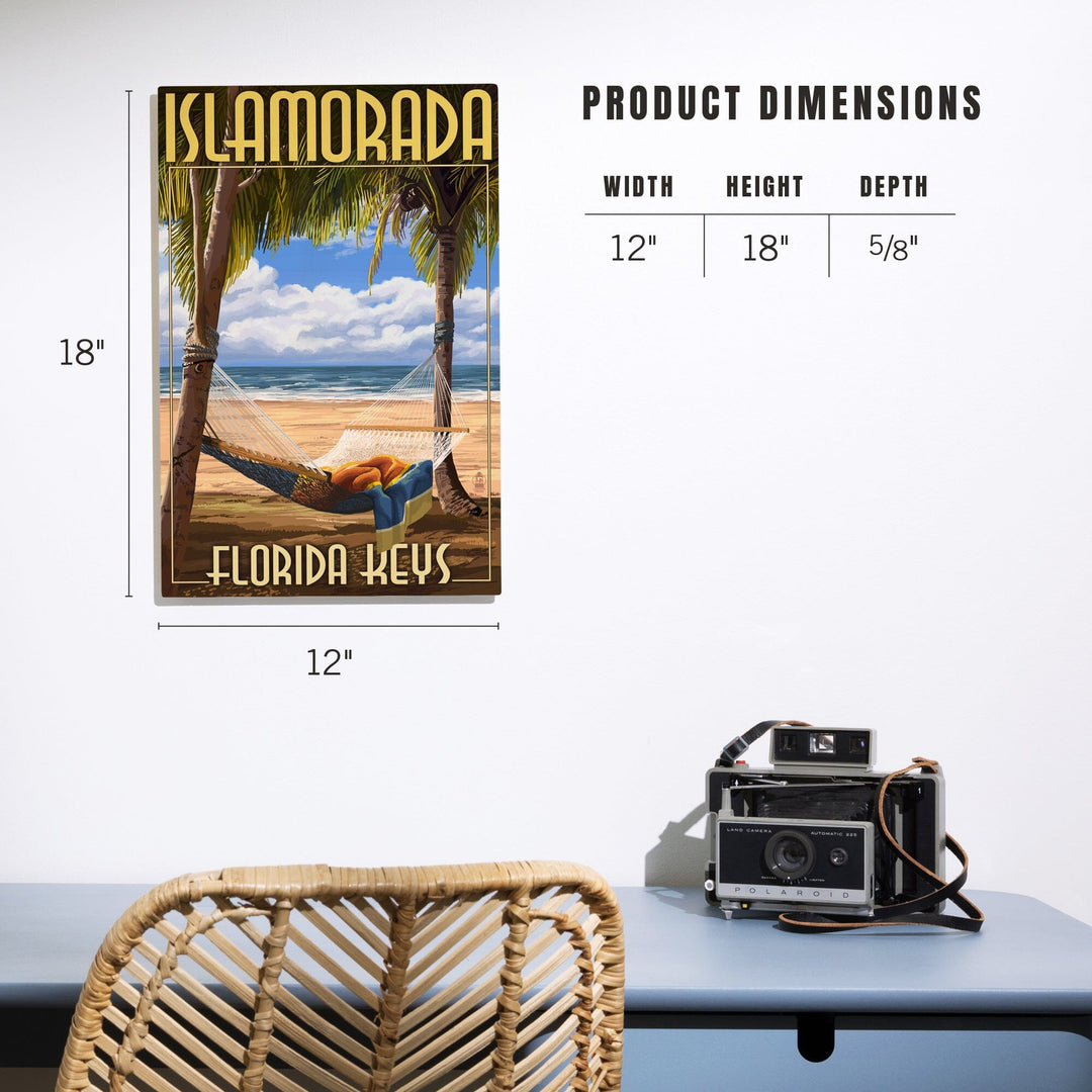 Islamorada, Florida Keys, Hammock Scene, Lantern Press Artwork, Wood Signs and Postcards Wood Lantern Press 
