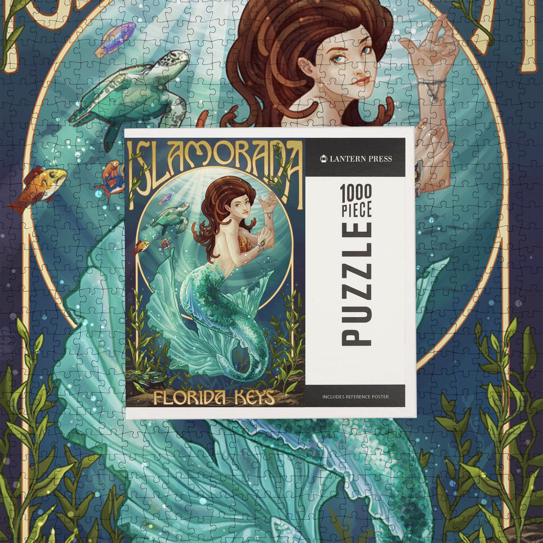 Islamorada, Florida Keys, Mermaid, Jigsaw Puzzle - Lantern Press