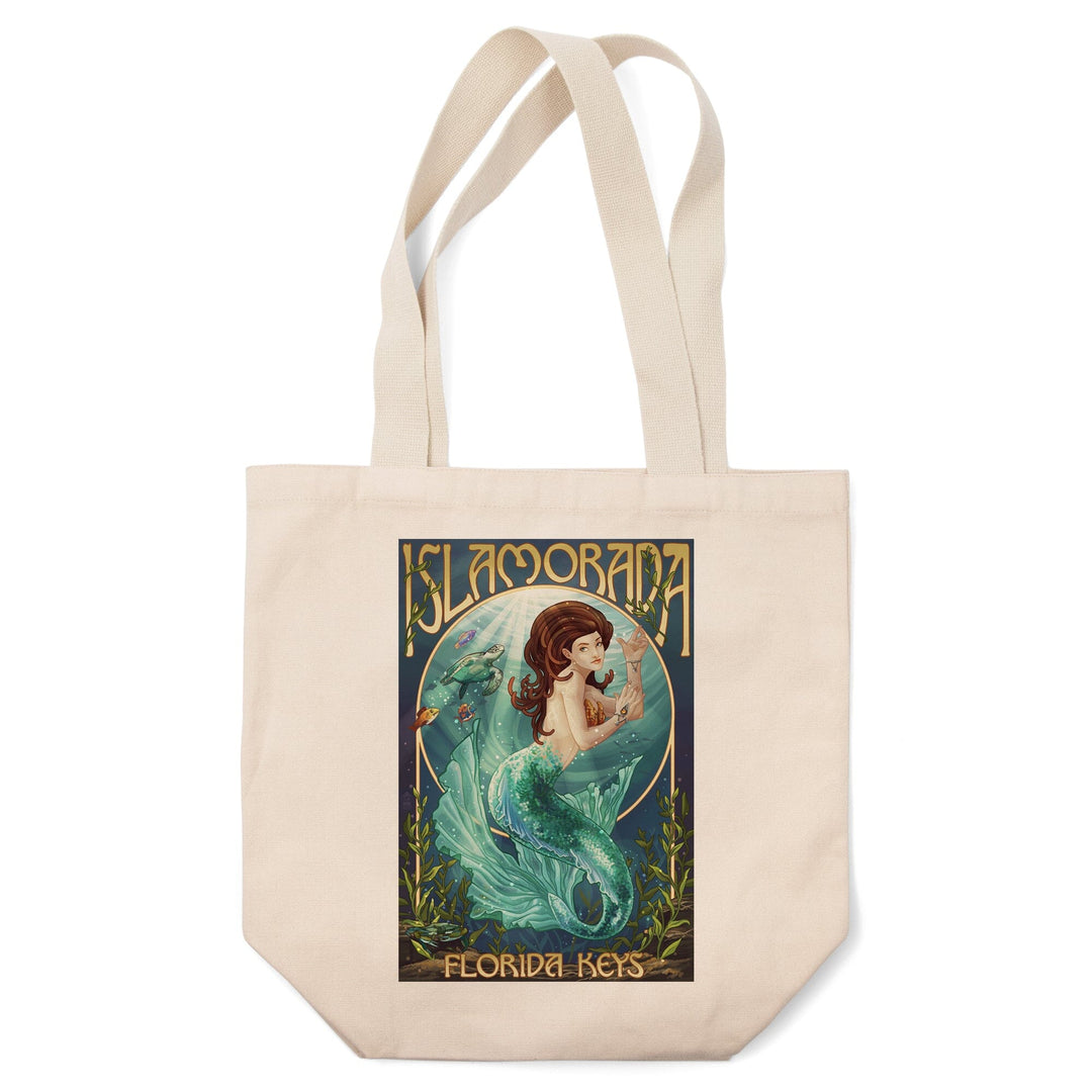 Islamorada, Florida Keys, Mermaid, Tote Bag Totes Lantern Press 