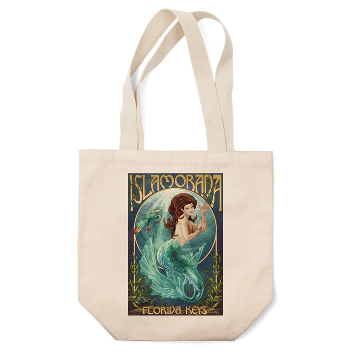 Islamorada, Florida Keys, Mermaid, Tote Bag Totes Lantern Press 
