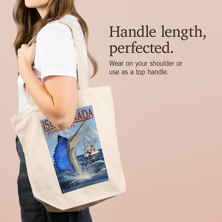 Islamorada, Florida Keys, Sailfish Scene, Tote Bag Totes Lantern Press 