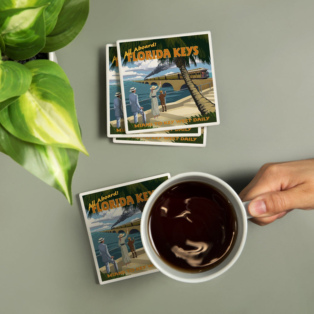 Islamorado, Florida Keys, Railroad, Key West Florida, Coasters Coasters Lantern Press 