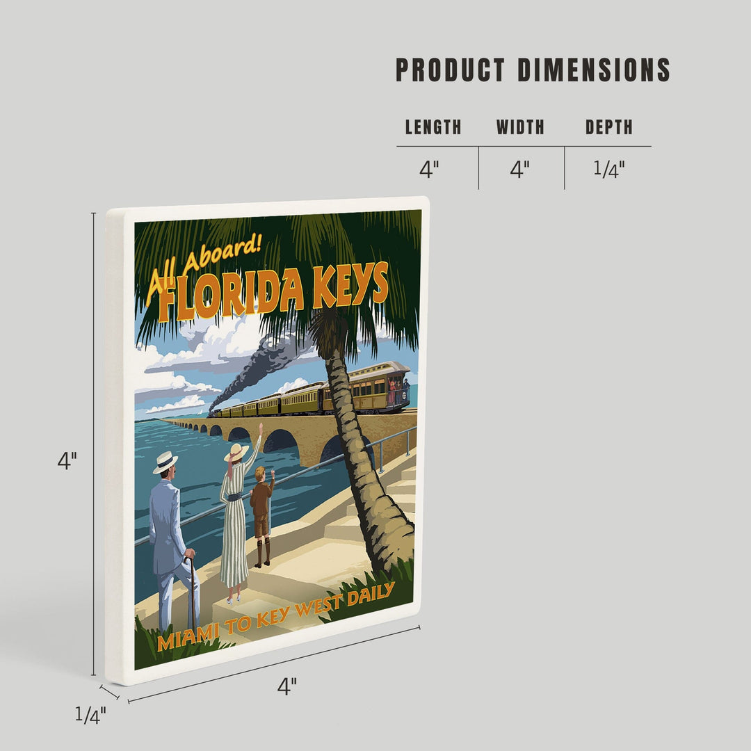 Islamorado, Florida Keys, Railroad, Key West Florida, Coasters Coasters Lantern Press 