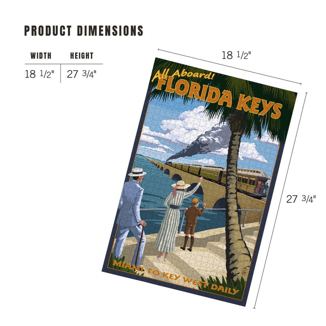 Islamorado, Florida Keys, Railroad, Key West Florida, Jigsaw Puzzle Puzzle Lantern Press 