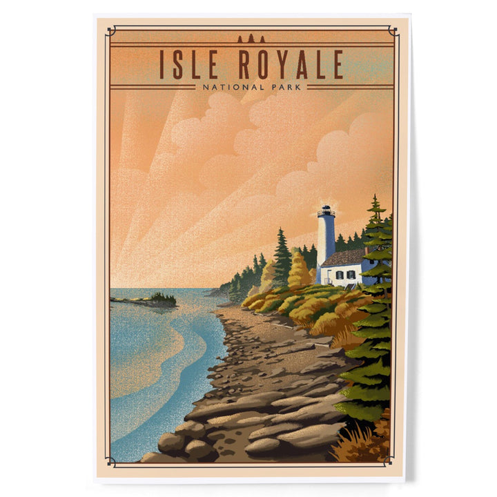 Isle Royale National Park, Michigan, Lithograph National Park Series, Art & Giclee Prints Art Lantern Press 