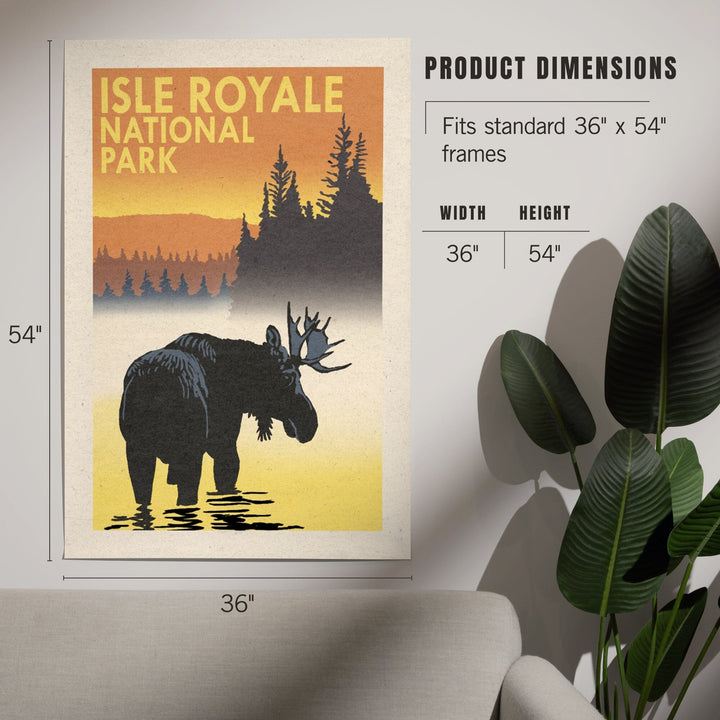 Isle Royale National Park, Michigan, Moose at Dawn, Art & Giclee Prints Art Lantern Press 