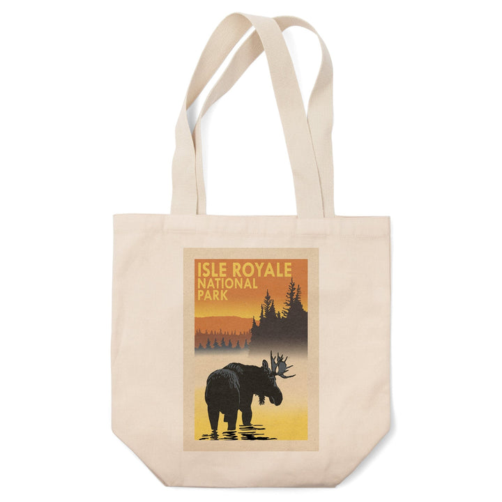 Isle Royale National Park, Michigan, Moose at Dawn, Tote Bag Totes Lantern Press 