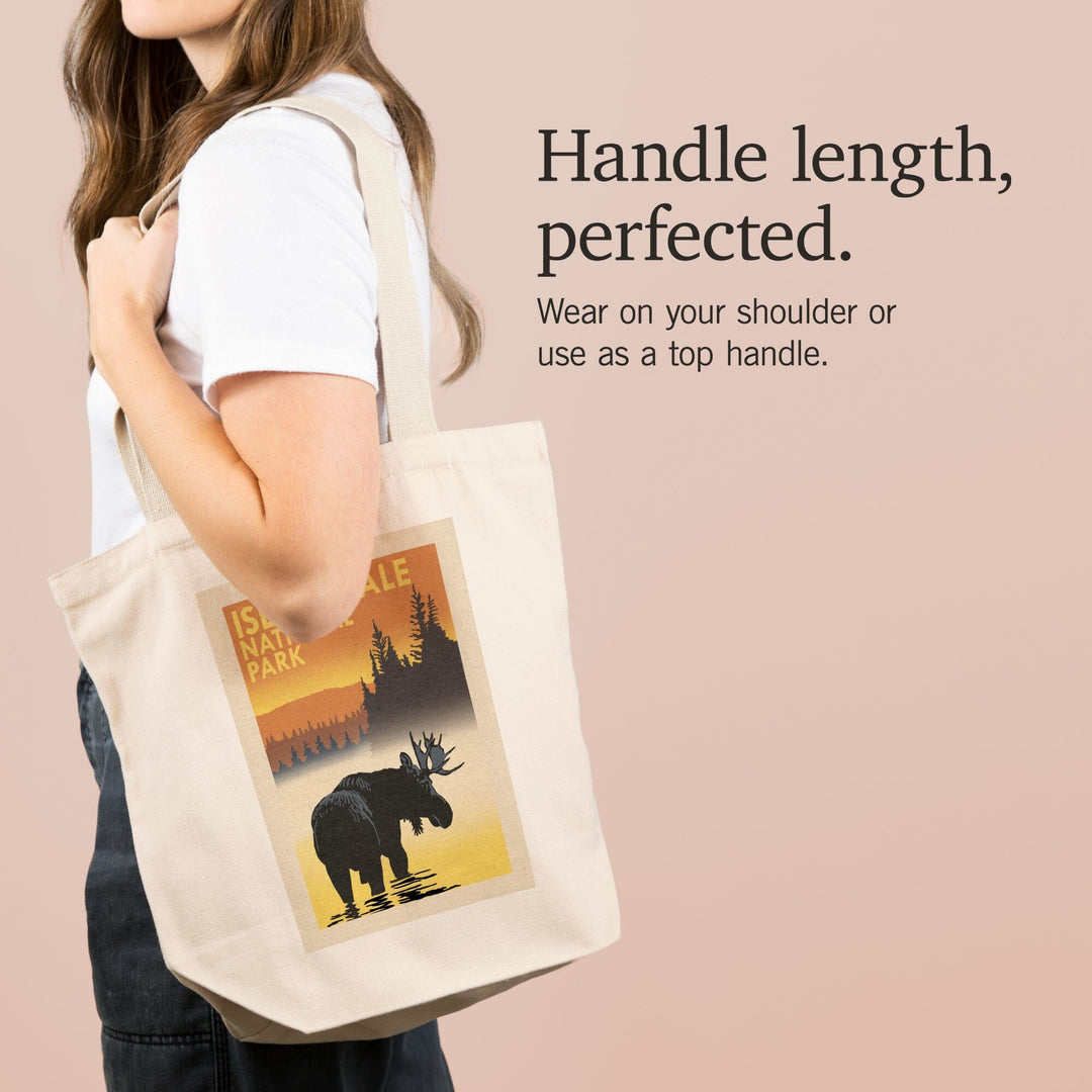 Isle Royale National Park, Michigan, Moose at Dawn, Tote Bag Totes Lantern Press 
