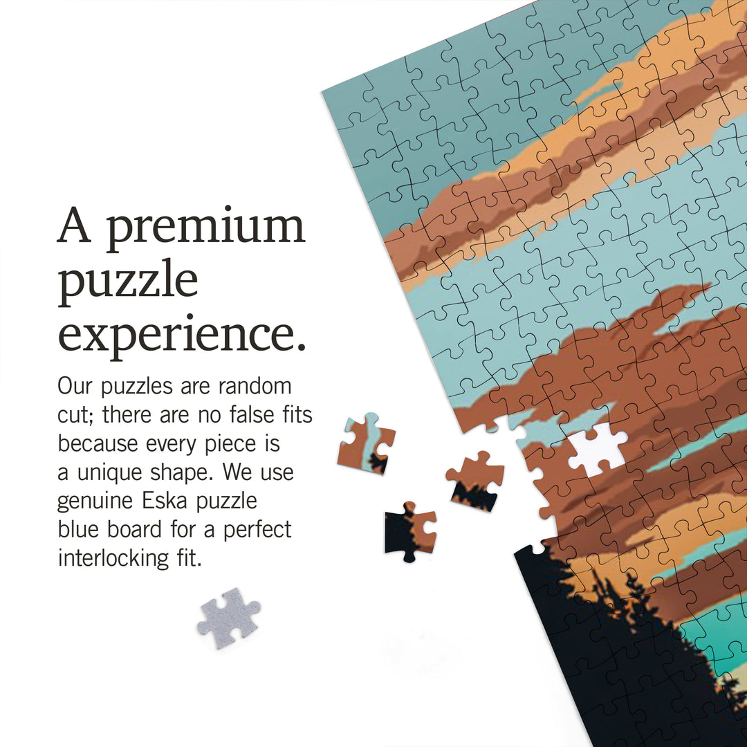 Isle Royale National Park, Michigan, Painterly National Park Series, Jigsaw Puzzle Puzzle Lantern Press 
