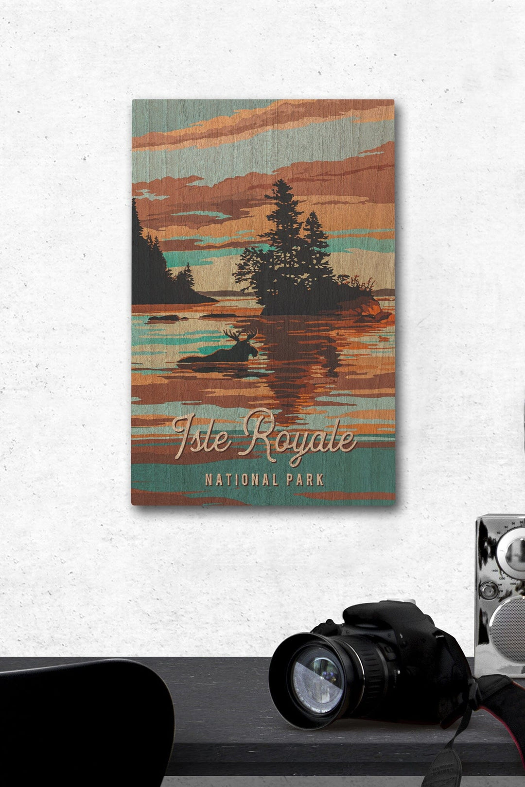 Isle Royale National Park, Michigan, Painterly National Park Series, Wood Signs and Postcards - Lantern Press