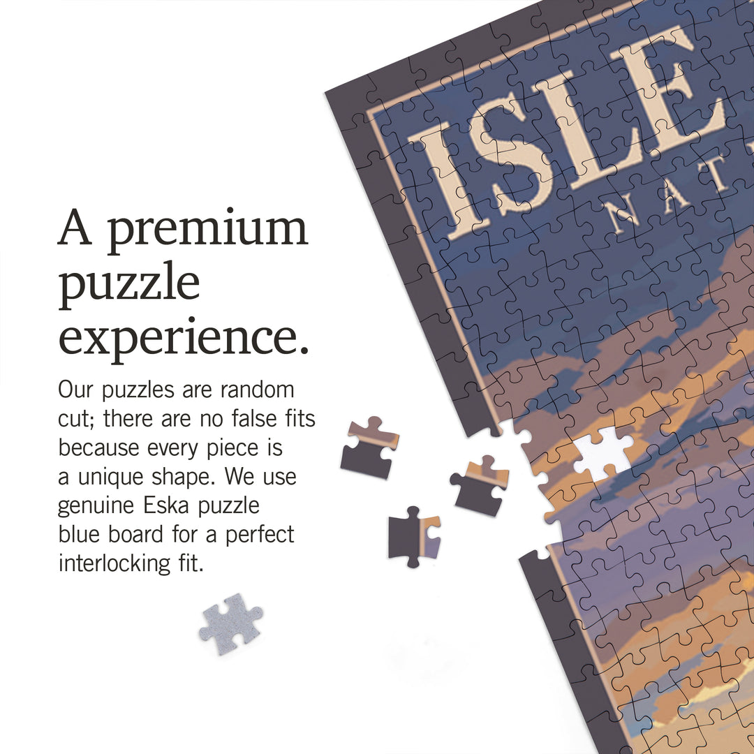 Isle Royale National Park, Michigan, Wolf and Cub, Jigsaw Puzzle Puzzle Lantern Press 