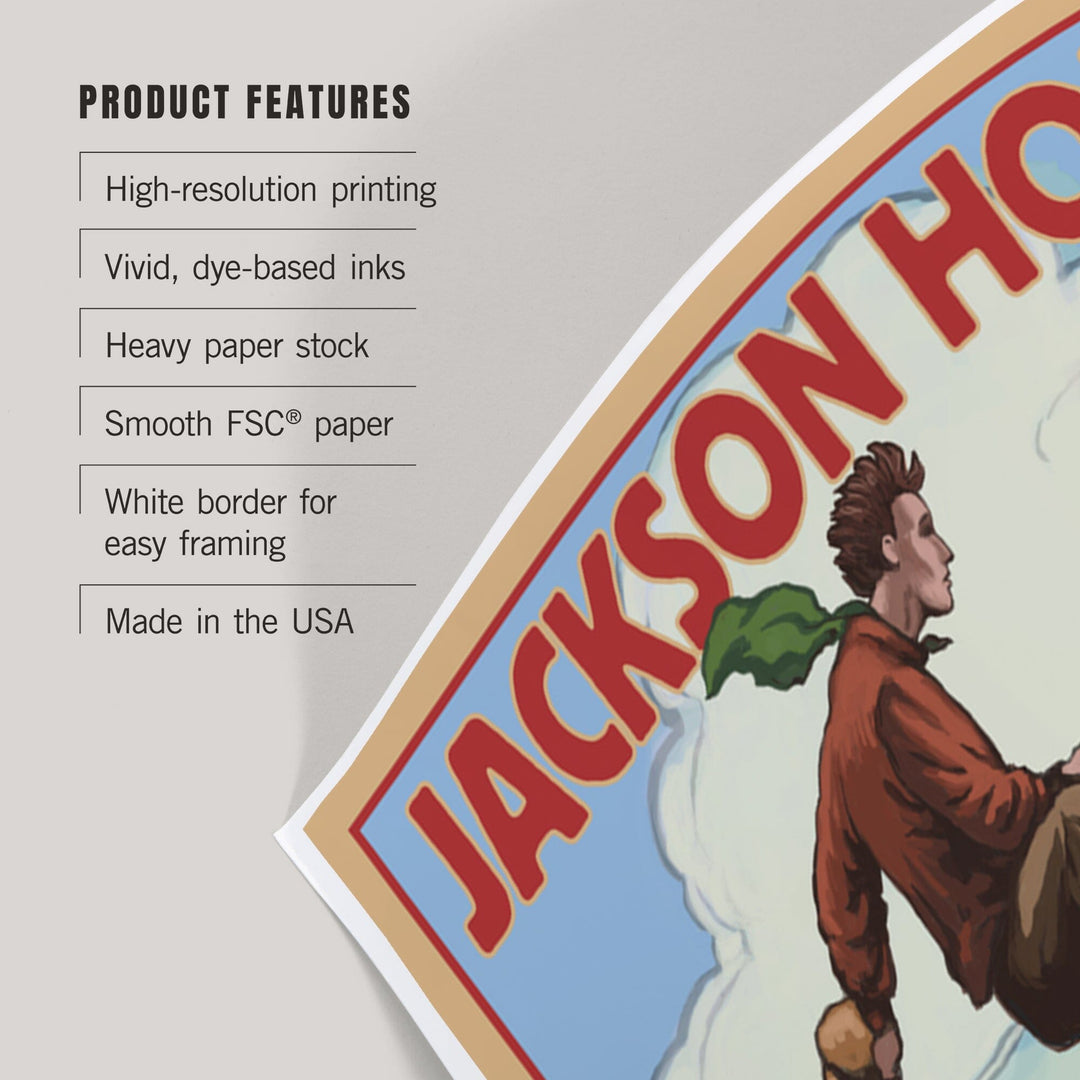 Jackson Hole, Wyoming, Bucking Bronco, Art & Giclee Prints Art Lantern Press 