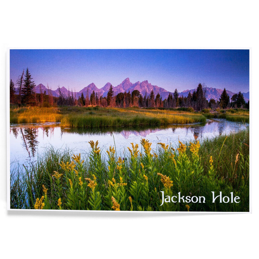 Jackson Hole, Wyoming, Flower Foreground, Art & Giclee Prints Art Lantern Press 