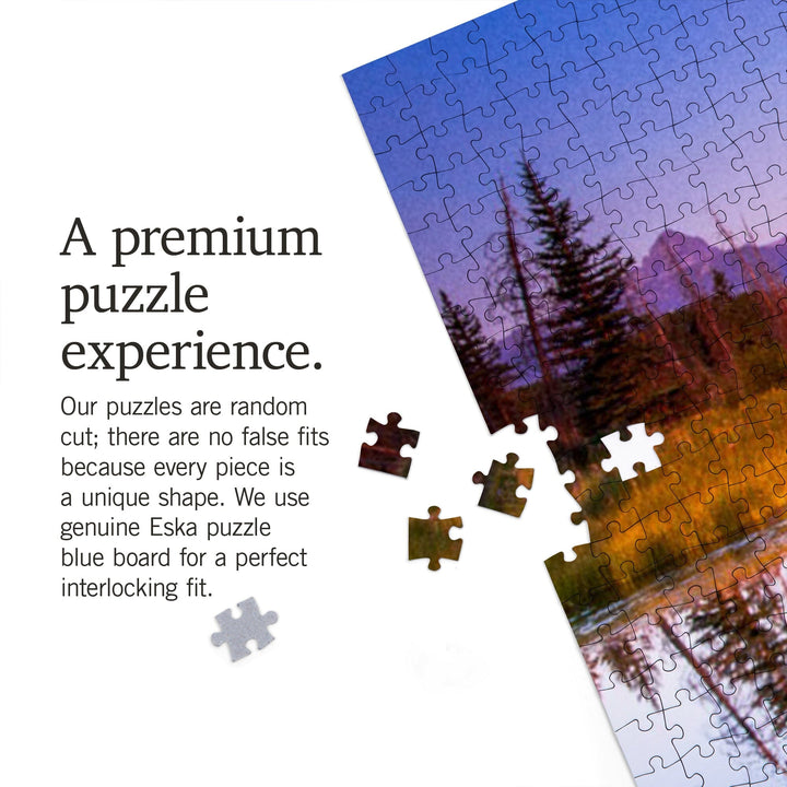 Jackson Hole, Wyoming, Flower Foreground, Jigsaw Puzzle Puzzle Lantern Press 