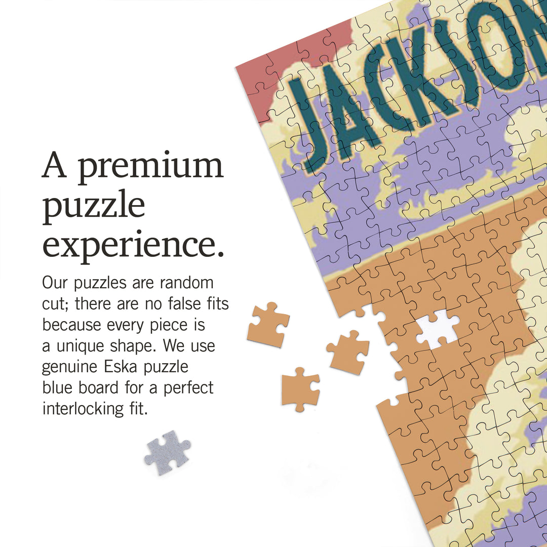 Jacksonville Beach, Florida, Pier and Sunset, Jigsaw Puzzle Puzzle Lantern Press 