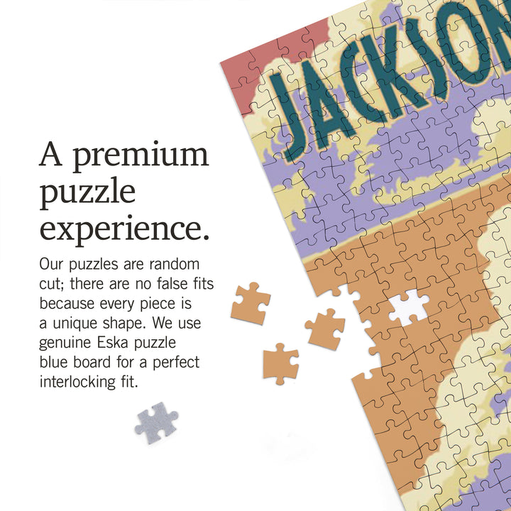 Jacksonville Beach, Florida, Pier and Sunset, Jigsaw Puzzle Puzzle Lantern Press 