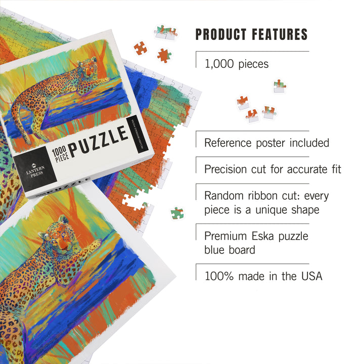 Jaguar, Vivid, Jigsaw Puzzle Puzzle Lantern Press 