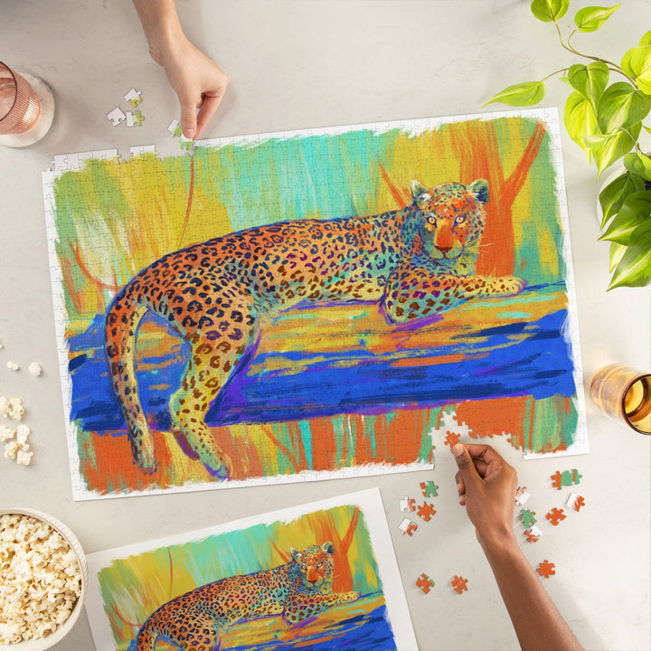 Jaguar, Vivid, Jigsaw Puzzle Puzzle Lantern Press 
