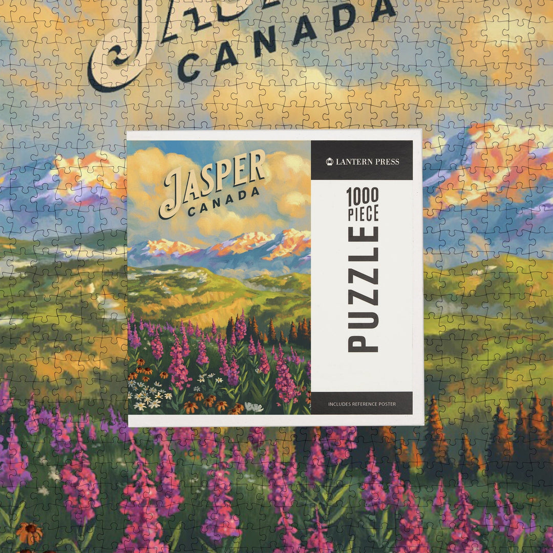 Jasper, Canada, Oil Painting, Jigsaw Puzzle Puzzle Lantern Press 