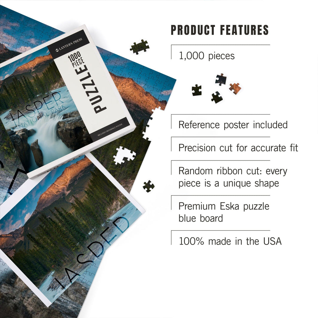 Jasper National Park, Alberta, Canada, Sunwapta Falls, Jigsaw Puzzle Puzzle Lantern Press 