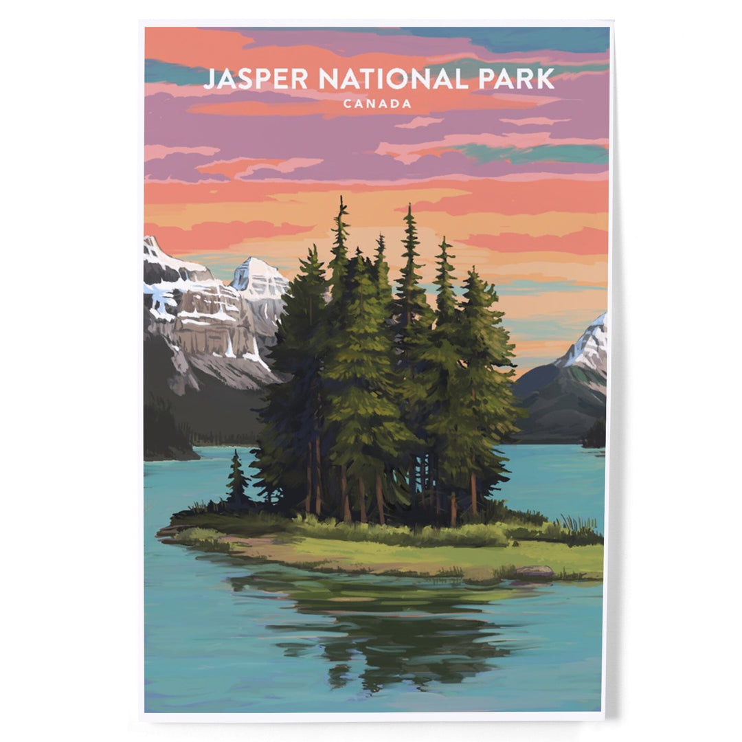Jasper National Park, Canada, Art & Giclee Prints Art Lantern Press 12 x 18 Art Print 