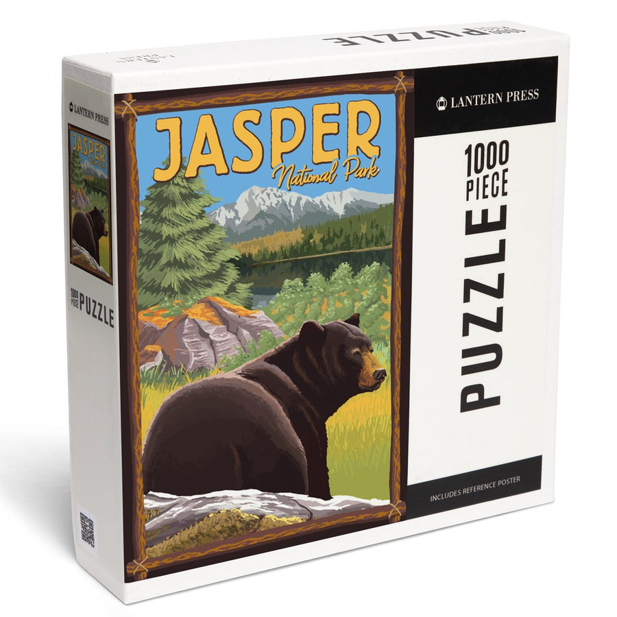 Jasper National Park, Canada, Bear in Forest, Jigsaw Puzzle Puzzle Lantern Press 