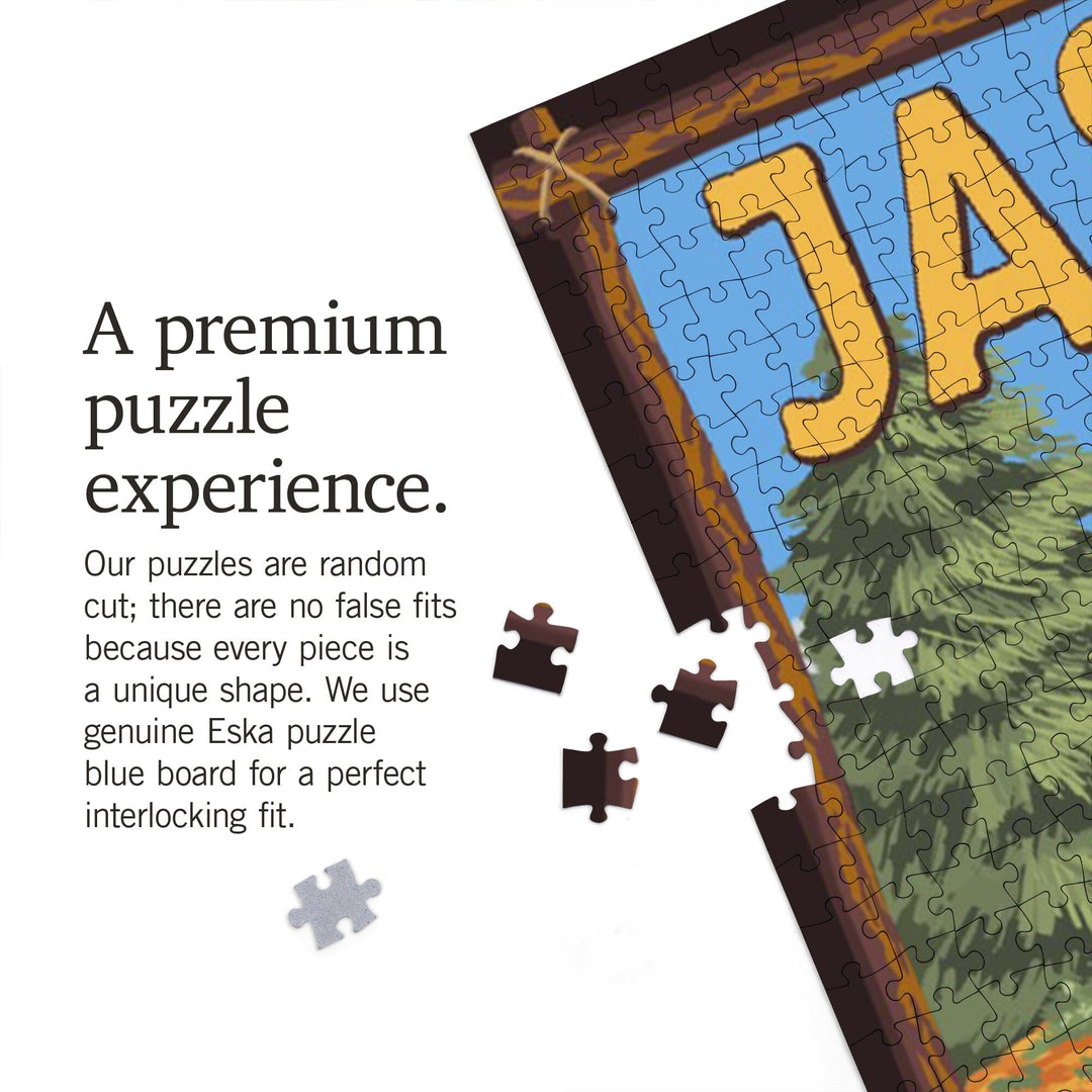 Jasper National Park, Canada, Bear in Forest, Jigsaw Puzzle Puzzle Lantern Press 