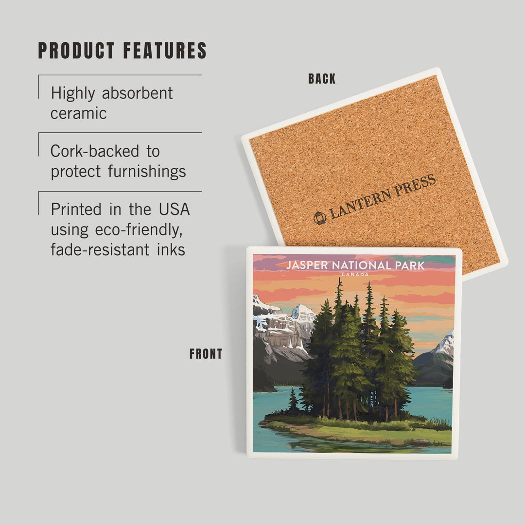 Jasper National Park, Canada, Coasters Coasters Lantern Press 