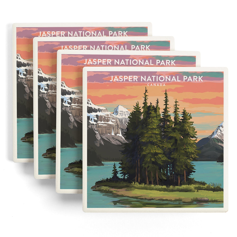 Jasper National Park, Canada, Coasters Coasters Lantern Press 