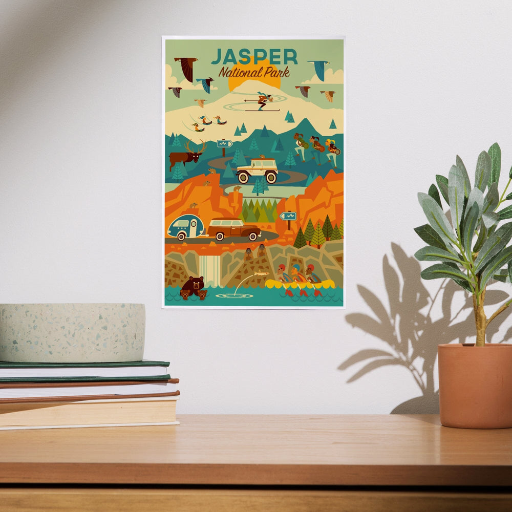 Jasper National Park, Canada, Geometric, Art & Giclee Prints Art Lantern Press 