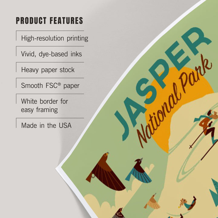 Jasper National Park, Canada, Geometric, Art & Giclee Prints Art Lantern Press 