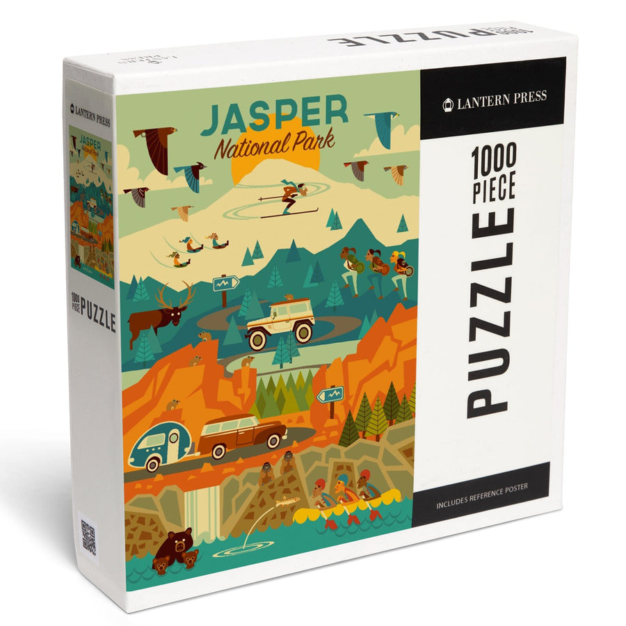 Jasper National Park, Canada, Geometric, Jigsaw Puzzle Puzzle Lantern Press 