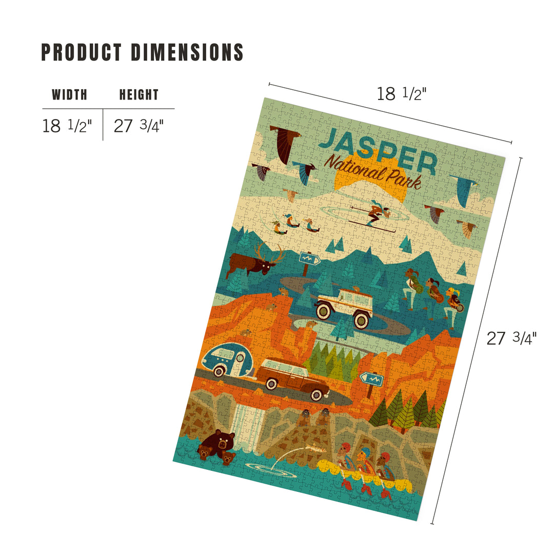 Jasper National Park, Canada, Geometric, Jigsaw Puzzle Puzzle Lantern Press 