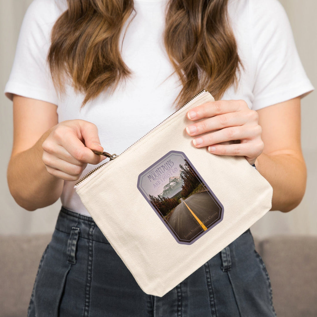 Jasper National Park, Canada, Icefields Parkway, , Photography, Organic Cotton Zipper Pouch, Go Bag Go Bag Lantern Press 