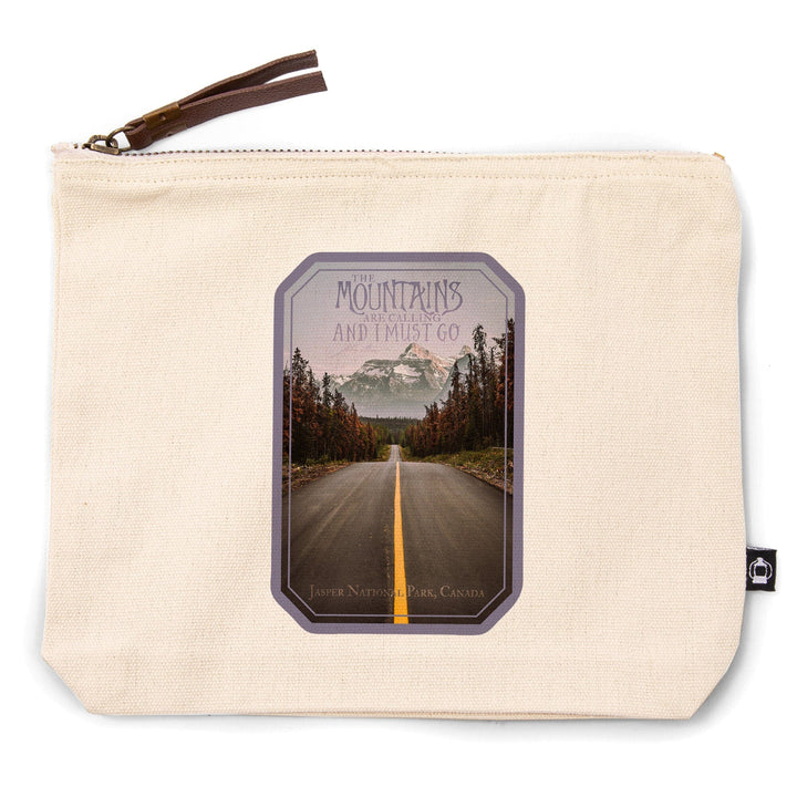 Jasper National Park, Canada, Icefields Parkway, , Photography, Organic Cotton Zipper Pouch, Go Bag Go Bag Lantern Press 