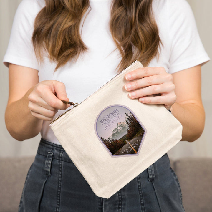 Jasper National Park, Canada, John Muir Mountains are Calling, Photography,, Organic Cotton Zipper Pouch, Go Bag Go Bag Lantern Press 