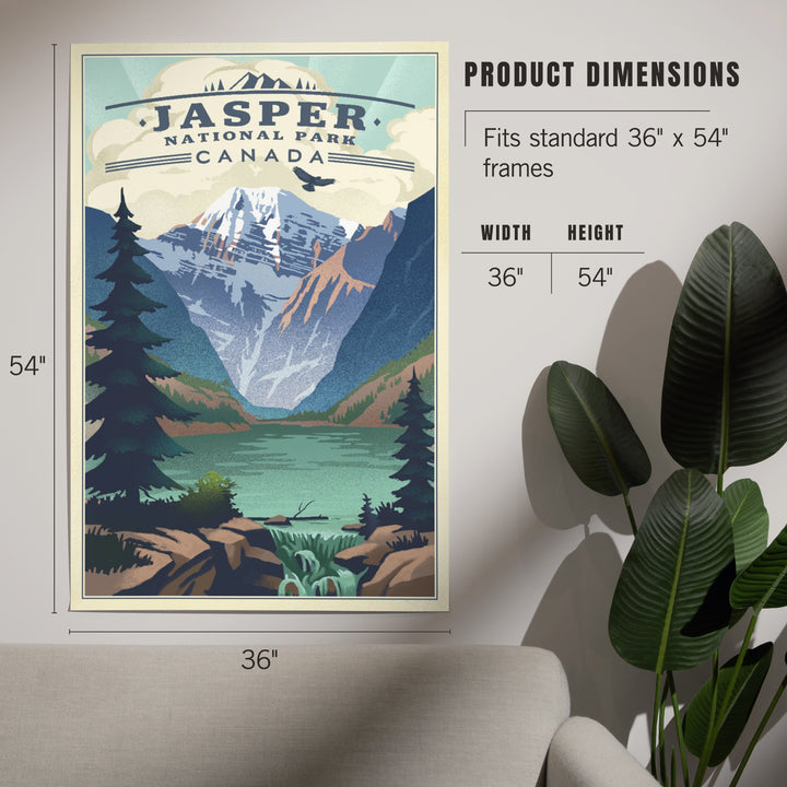 Jasper National Park, Canada, Lake, Lithograph, Art & Giclee Prints Art Lantern Press 
