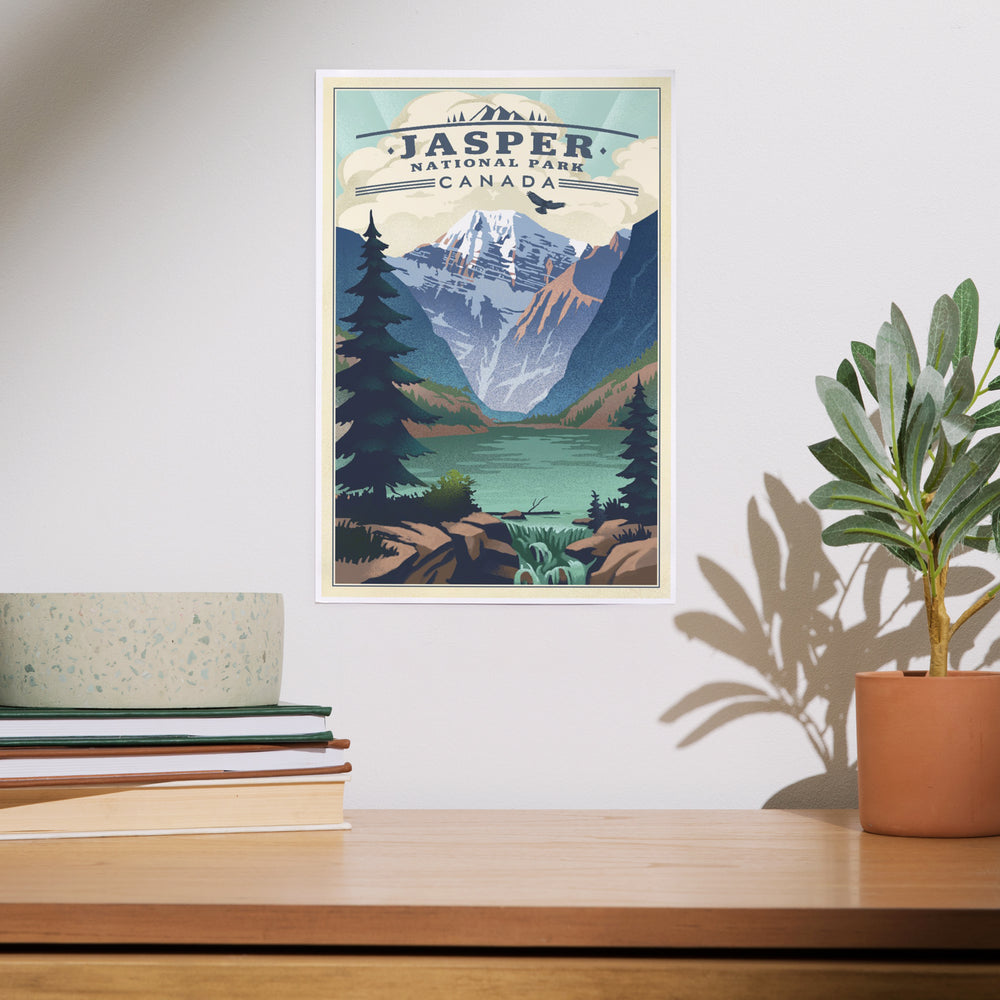 Jasper National Park, Canada, Lake, Lithograph, Art & Giclee Prints Art Lantern Press 