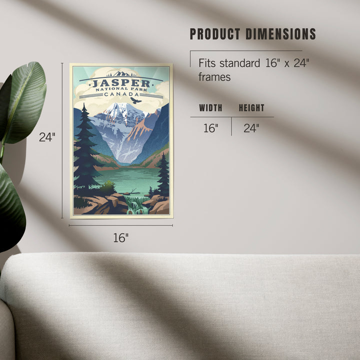 Jasper National Park, Canada, Lake, Lithograph, Art & Giclee Prints Art Lantern Press 