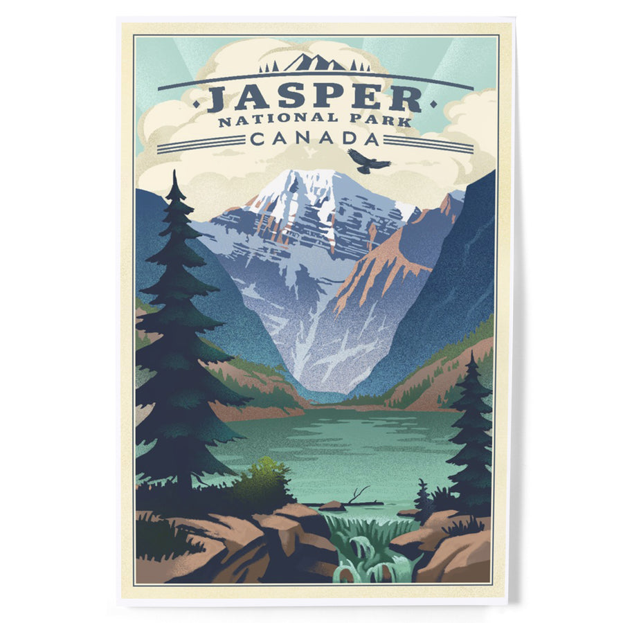 Jasper National Park, Canada, Lake, Lithograph, Art & Giclee Prints Art Lantern Press 