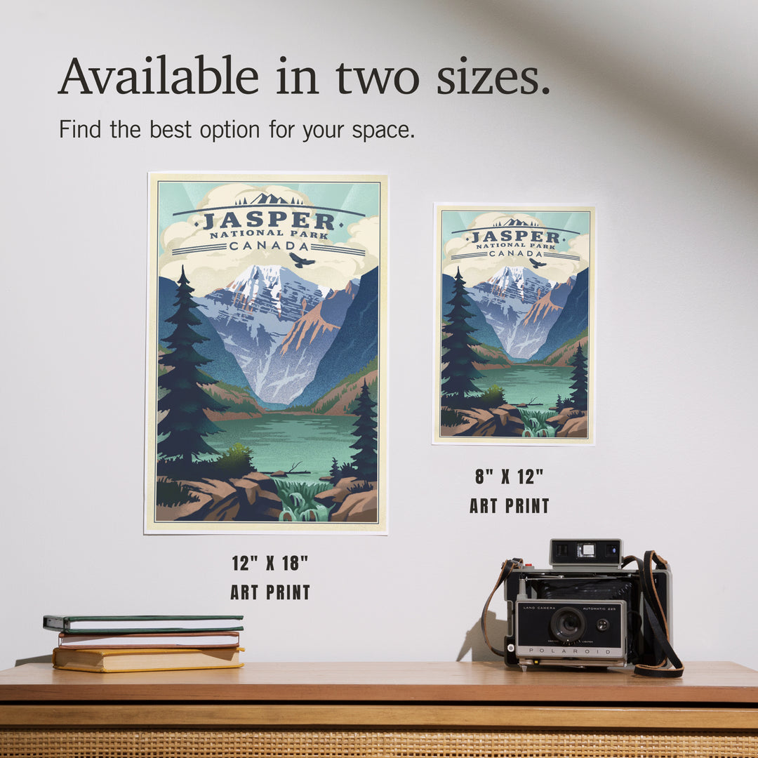 Jasper National Park, Canada, Lake, Lithograph, Art & Giclee Prints Art Lantern Press 