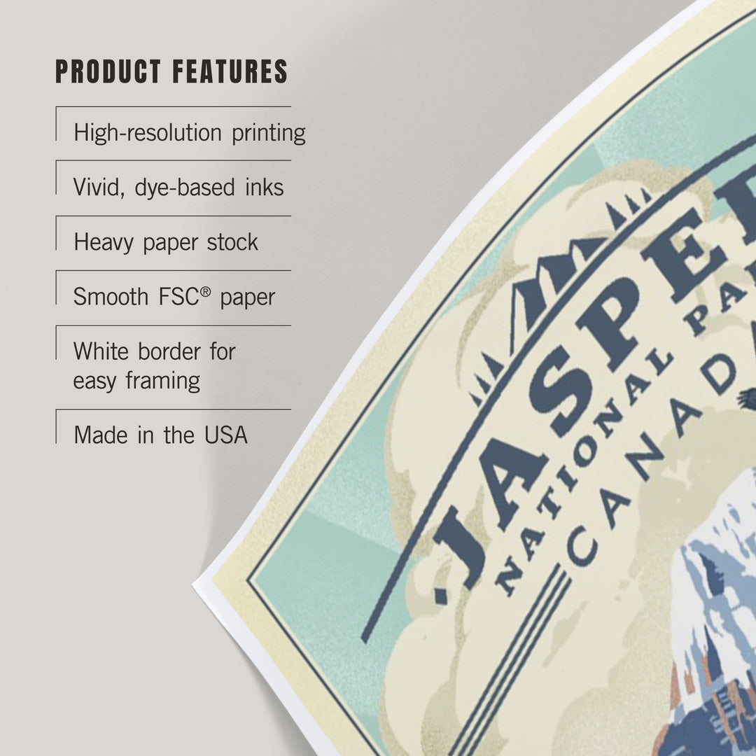 Jasper National Park, Canada, Lake, Lithograph, Art & Giclee Prints Art Lantern Press 
