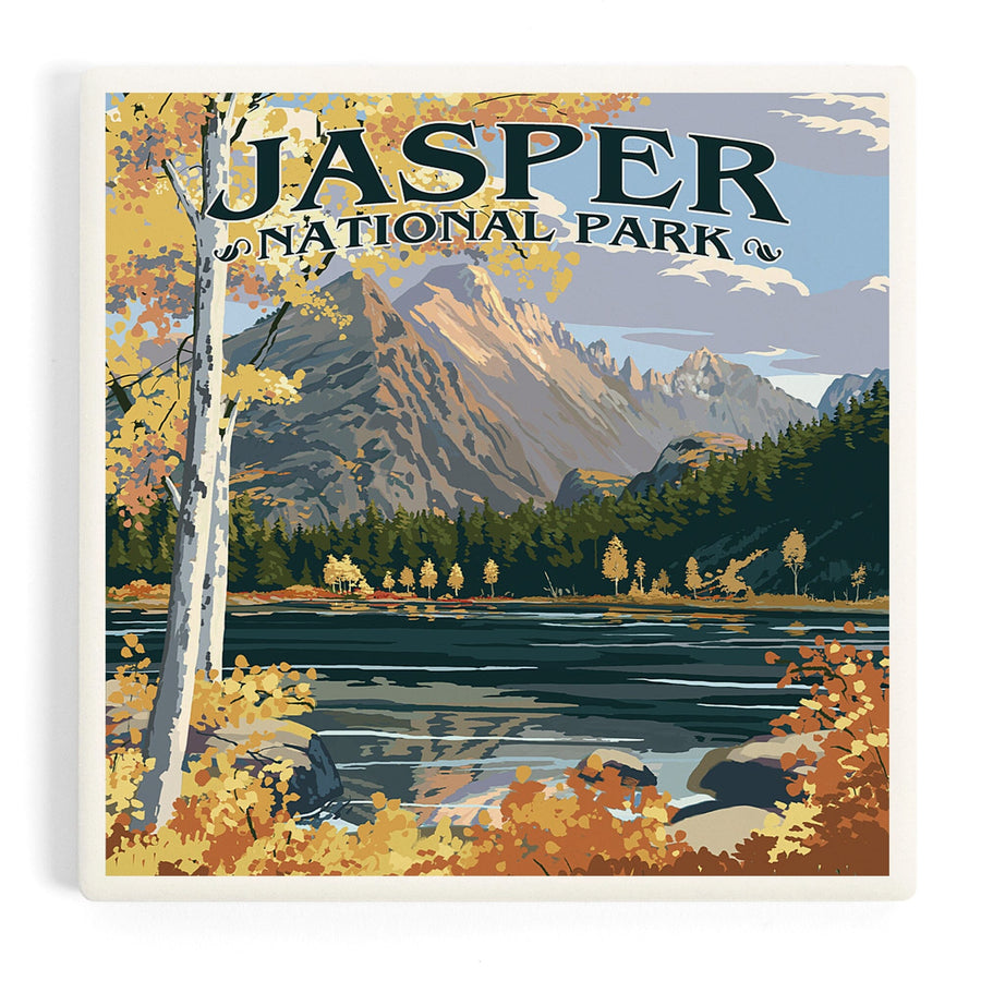Jasper National Park, Canada, Longs Peak and Bear Lake Fall, Coasters Coasters Lantern Press 
