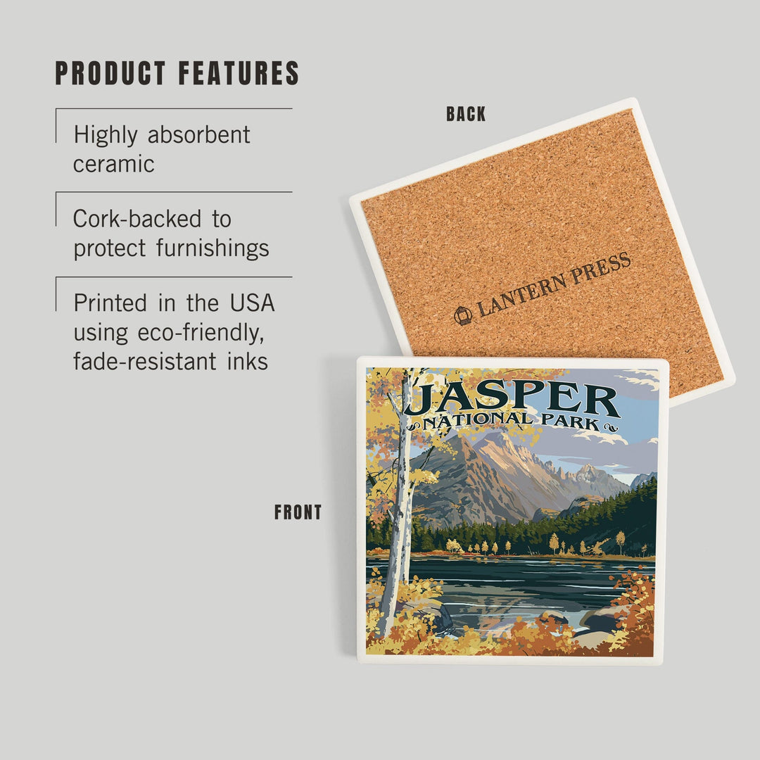 Jasper National Park, Canada, Longs Peak and Bear Lake Fall, Coasters Coasters Lantern Press 