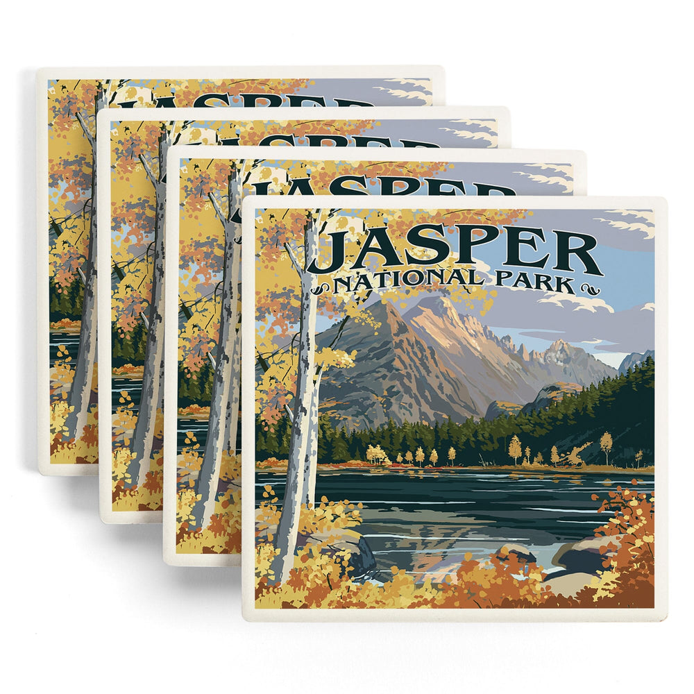 Jasper National Park, Canada, Longs Peak and Bear Lake Fall, Coasters Coasters Lantern Press 