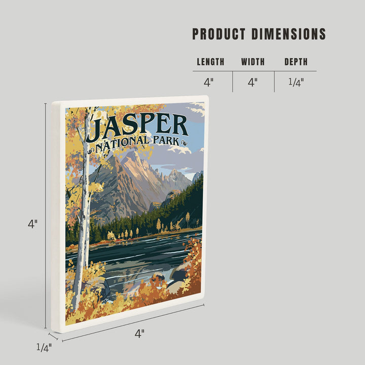 Jasper National Park, Canada, Longs Peak and Bear Lake Fall, Coasters Coasters Lantern Press 
