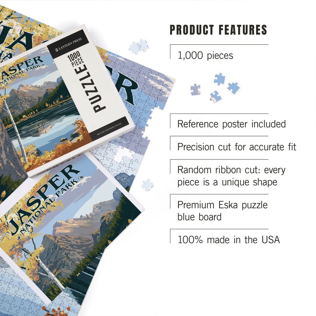 Jasper National Park, Canada, Longs Peak and Bear Lake Fall, Jigsaw Puzzle Puzzle Lantern Press 