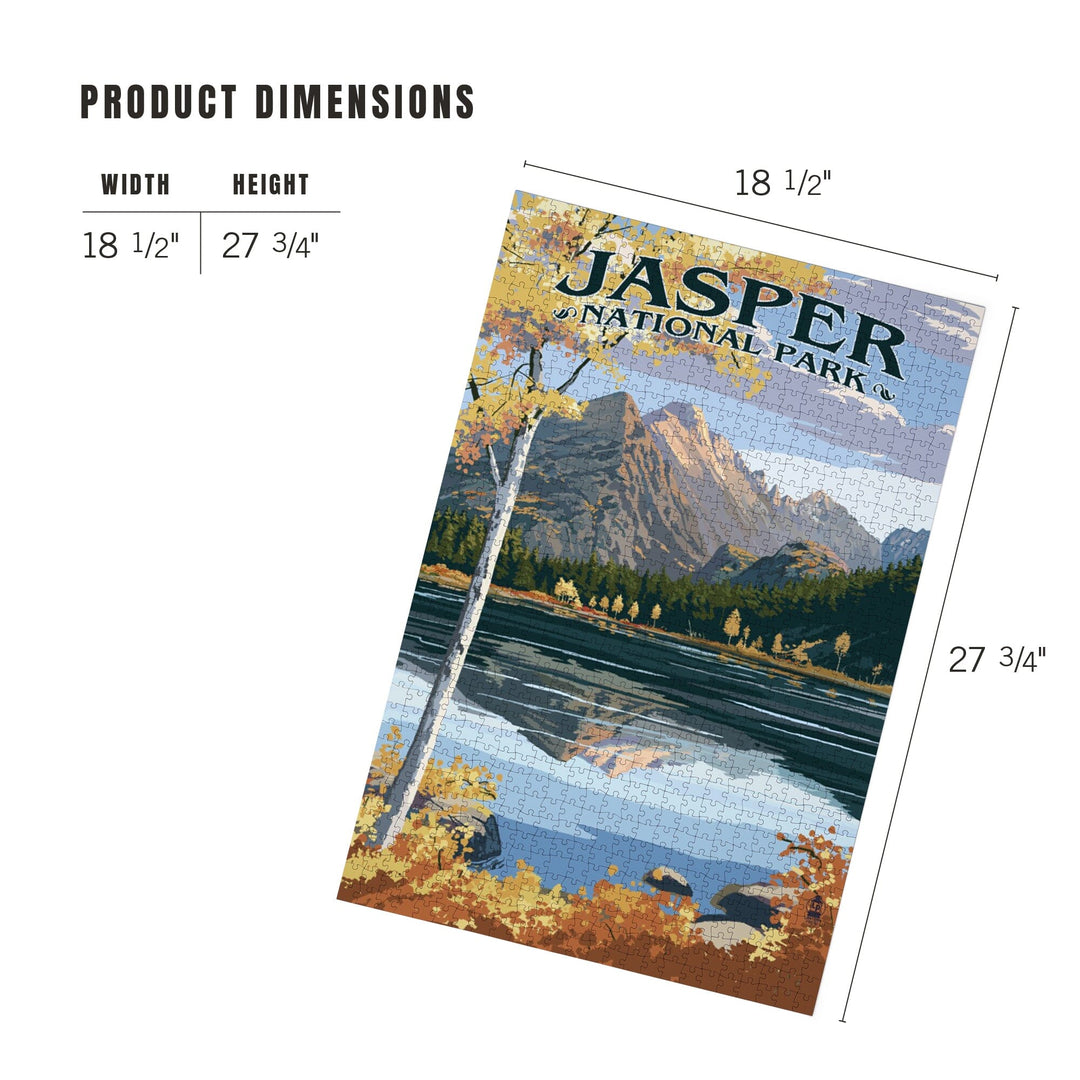 Jasper National Park, Canada, Longs Peak and Bear Lake Fall, Jigsaw Puzzle Puzzle Lantern Press 