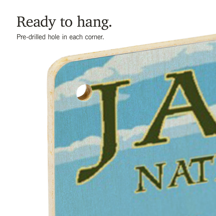 Jasper National Park, Canada, Marmots, Painterly, Wood Signs and Postcards Wood Lantern Press 